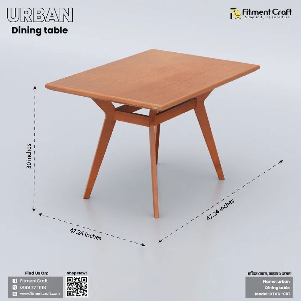 Urban - Dining Table - DTV6-001 