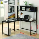 Modern L-Shape Desk with Hutch Bookshelf | TV9-003
