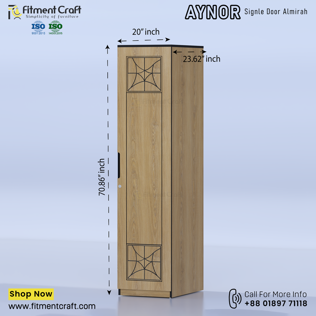 Aynor-Single Door Almirah। BAV3-001