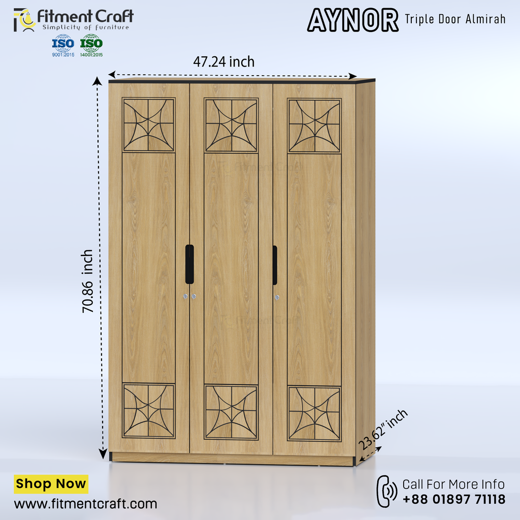 Aynor-Triple Door Almirah।-BAV3-003