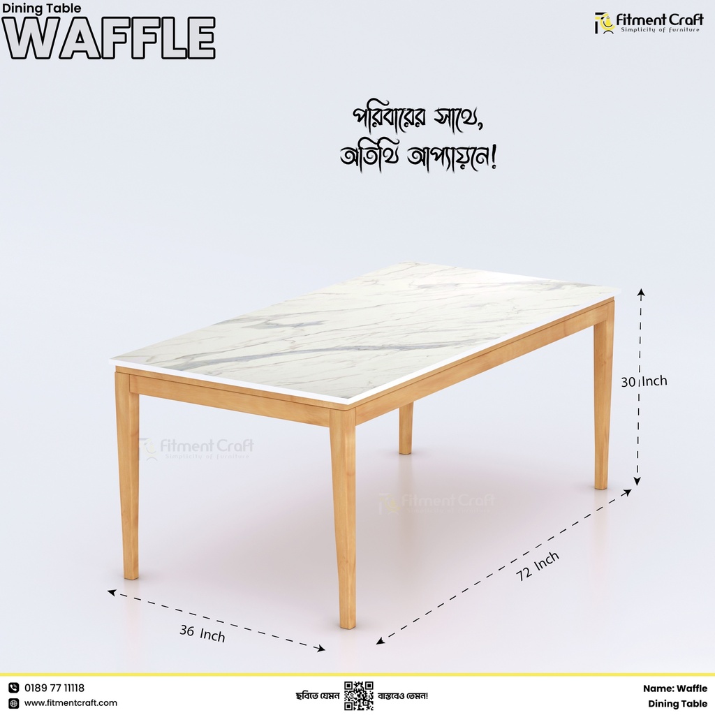 Waffle - Dining Table । DTV6-004