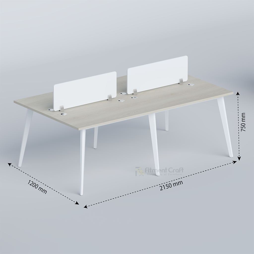 Zenora Four-Seater Workstation