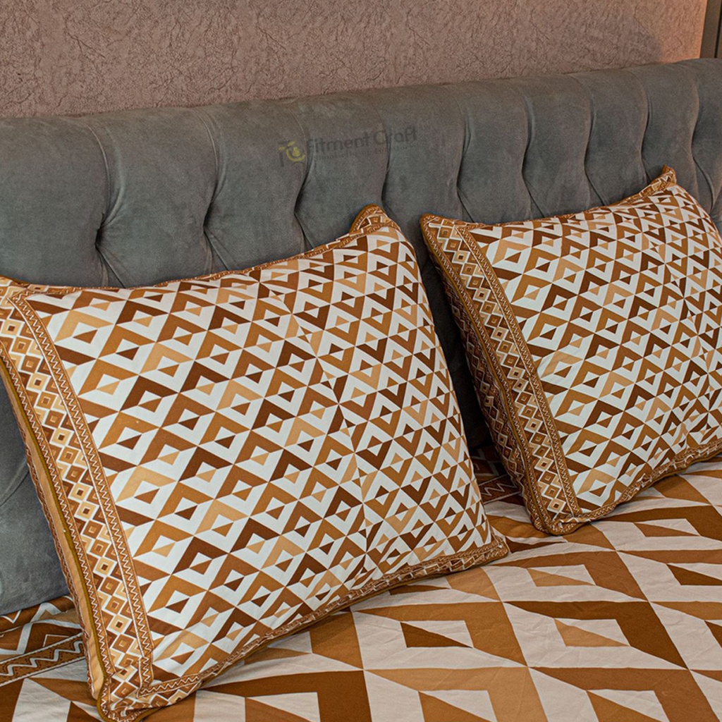 Leafscape Printed Bed Sheet – Blue । PBS - 0075