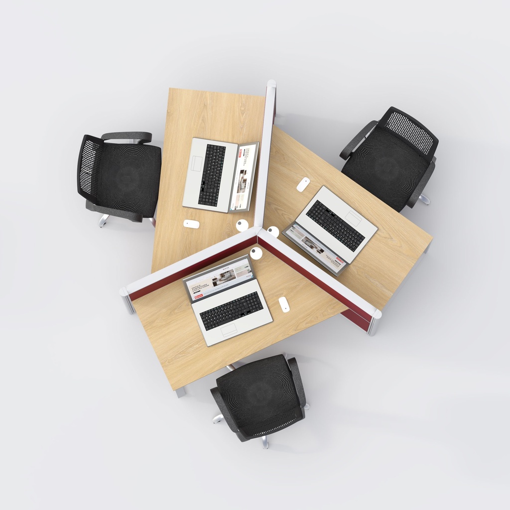 Movex Circular Three Seater Workstation