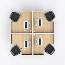 Workstation 7-OFIX 4 seater Workstation