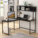 Modern L-Shape Desk with Hutch Bookshelf | TV9-003
