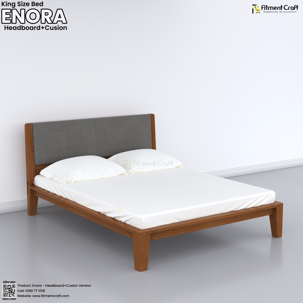 Enora Bed - Headboard + Cusion Version | ABV1-025