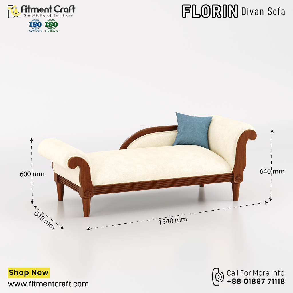 Florin-Divan Sofa । HSV2-0023