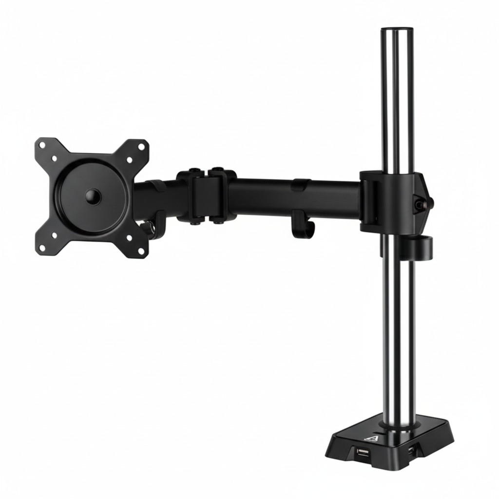Pole Single Monitor ARM with USB Port (Z1 Gen 3) 