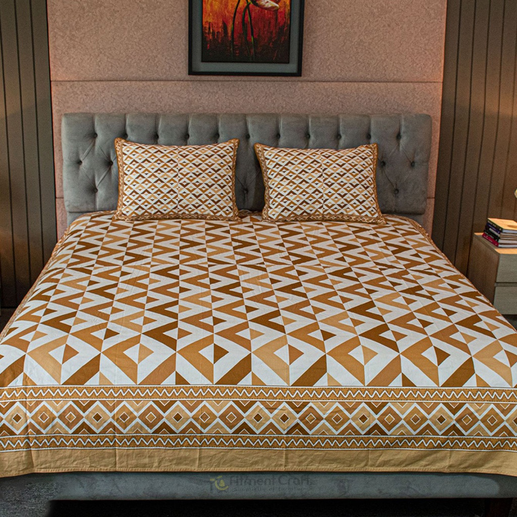 Pattern Play Printed Bed sheet – Brown Magic - 0062