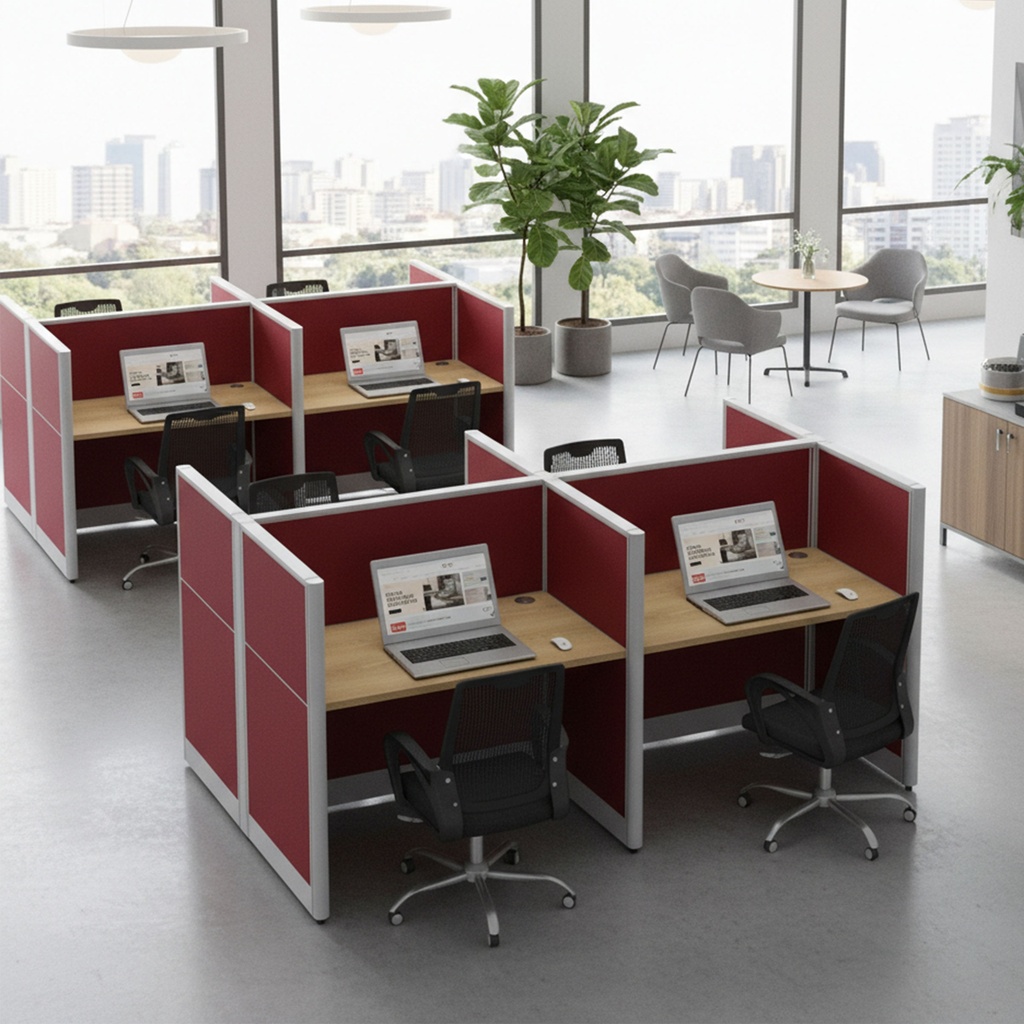 Movex Face to face Four seater Workstation