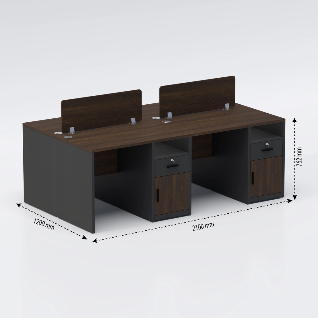 TaskFlow Face to face Four seater Workstation 