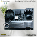 Desk Organizer Wall-Mounted PegBoard – 22×16 Inch