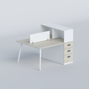 Zenora Two Seater Cabinet workstation