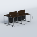 Canvas Face to face Four seater Workstation