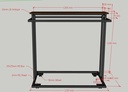 Regular movable stand with industrial wheel